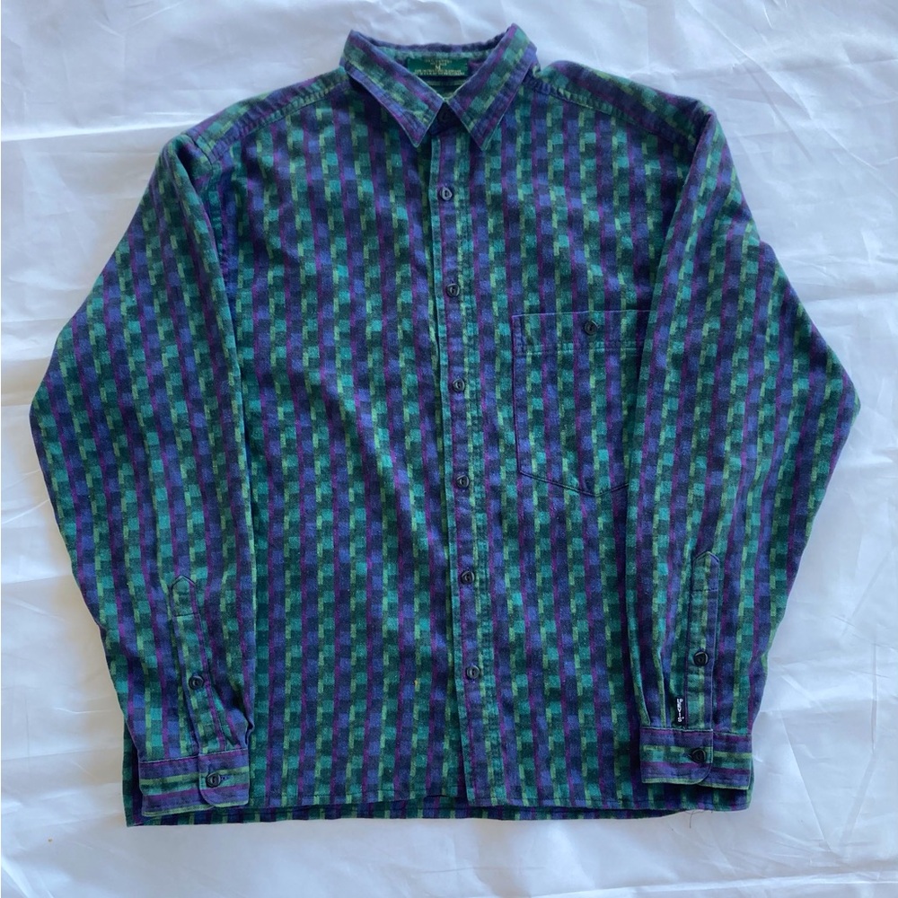 LEVI’S MEN’S SUTTER CREEK VINTAGE 100%COTTON MED.FLANNEL LONG SLEEVE MADE IN USA